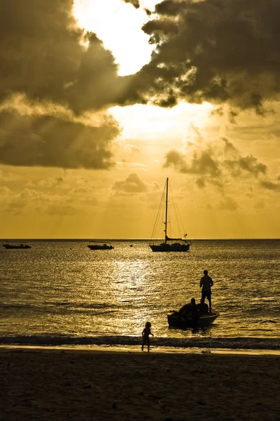 stock image Sunset on beach