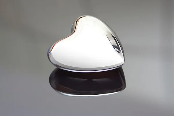 Silver heart — Stock Photo, Image