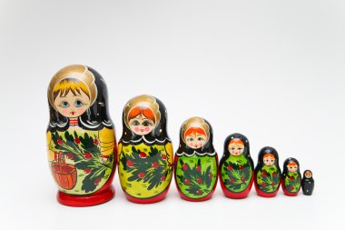 Russian matryoshka doll clipart