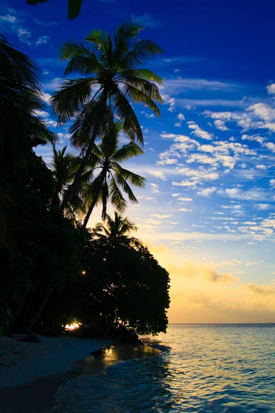 Malediwskim zachód słońca — Zdjęcie stockowe