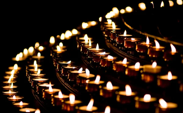 stock image Candle light in a church