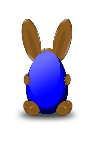 Easter bunny blue — Stock Photo, Image