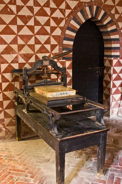 Starověké tiskařský lis — Stock fotografie