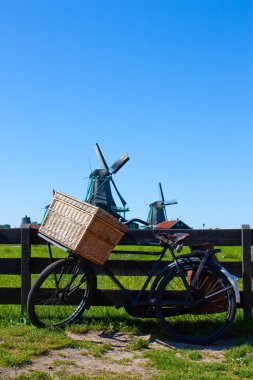 The bicycle in Holland clipart