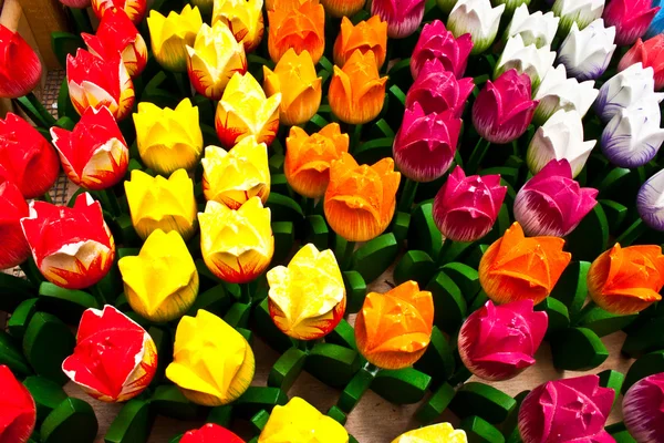 stock image Tulips made of wood