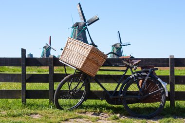 The bicycle in Holland clipart