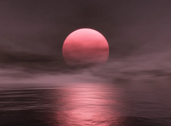 Красное солнце — стоковое фото