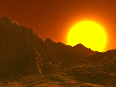 Landscape from Mars clipart