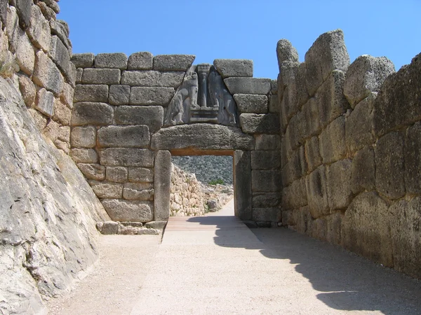 Lion Gate en Mycenae — Foto de Stock