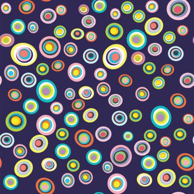 Seamless circles retro pattern clipart