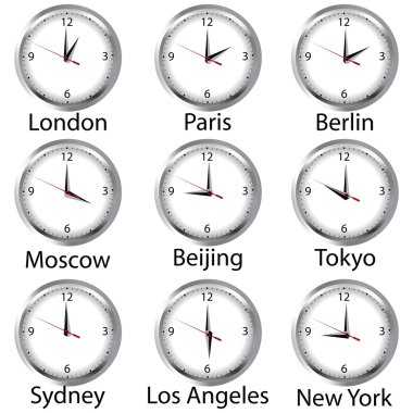 World hours clipart