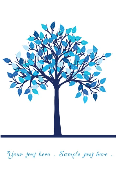 Mavi ağaç — Stok fotoğraf