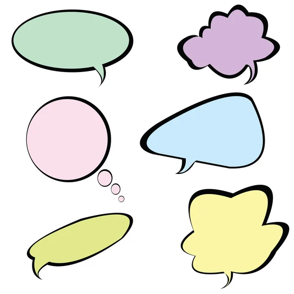 Chatt bubblor i olika färger — Stockfoto