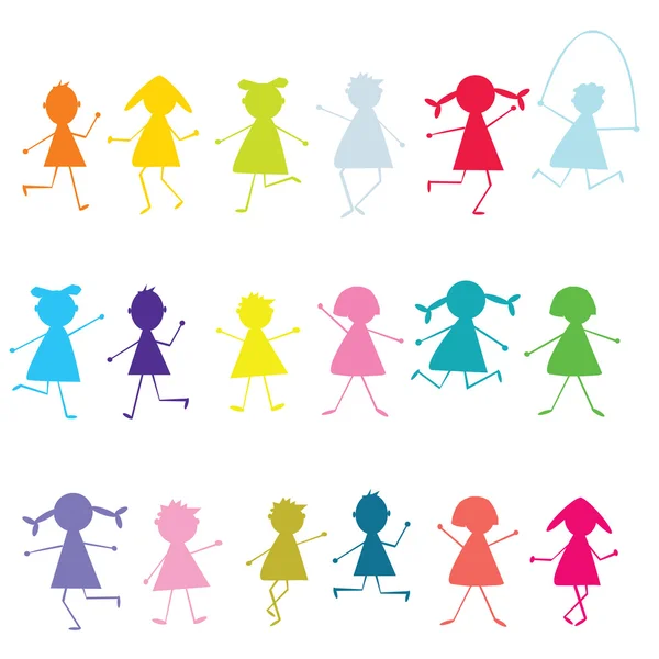 Padrão de crianças coloridas — Fotografia de Stock