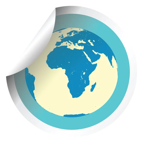 Earth globe on fresh label stick — Stock Photo, Image