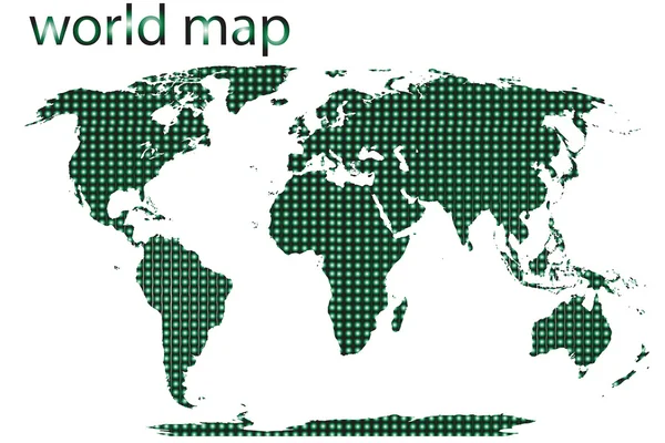 Tečkovaný svět mapa izolované — Stock fotografie