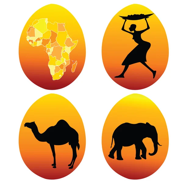 Huevos de Pascua con motivos africanos —  Fotos de Stock