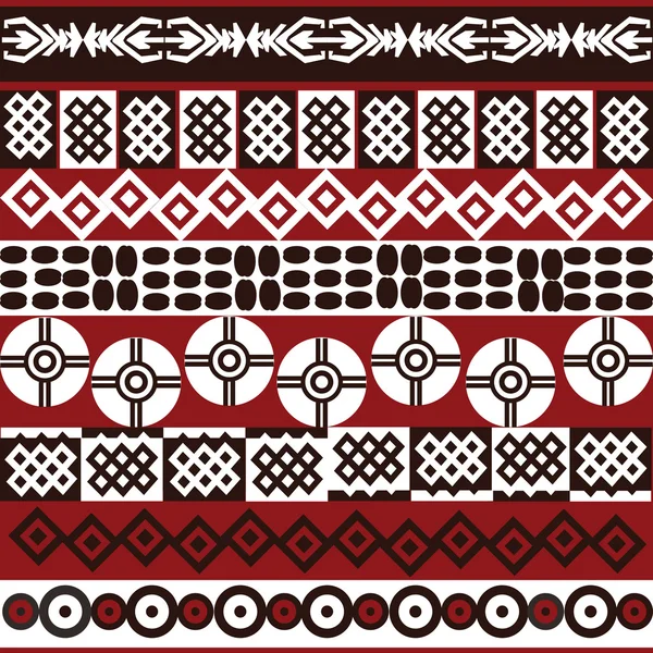 Ethnic pattern with african symbols — Stock Photo, Image