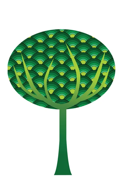 Зеленое абстрактное дерево — стоковое фото