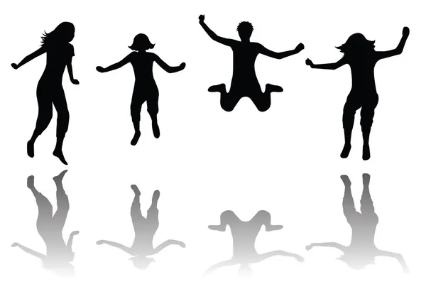 Bambini felici che saltano — Foto Stock