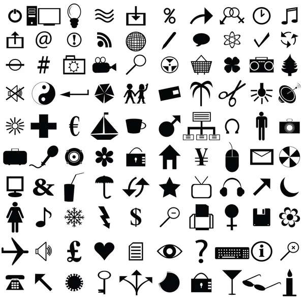 100 Icons collection — Stock Photo, Image
