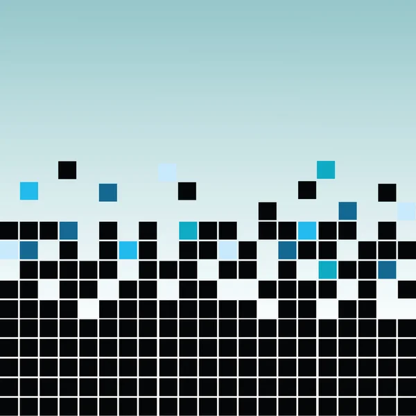 Mosaico com elementos pretos e azuis — Fotografia de Stock