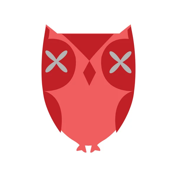 Kırmızı stilize baykuş — Stok fotoğraf