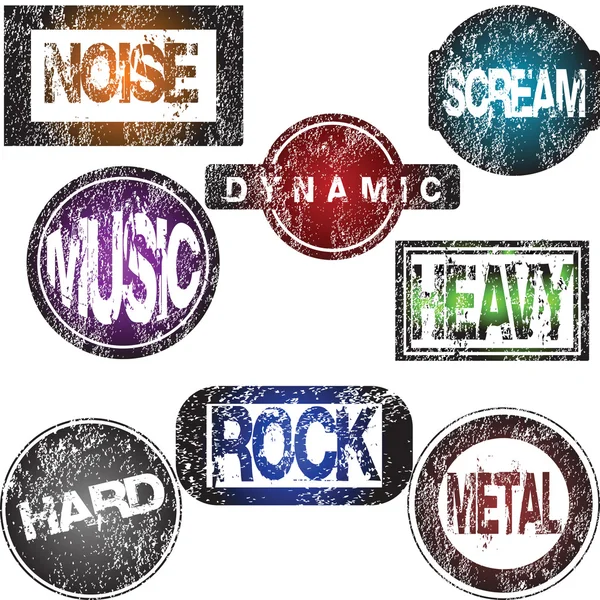 Rock muzyka znaczki — Zdjęcie stockowe