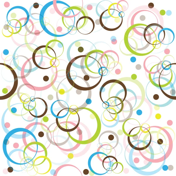 Retro-Muster mit farbigen Kreisen und d — Stockfoto