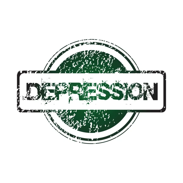 Stempel mit Depressionen — Stockfoto