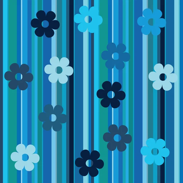 Stripes and flowers background — Stock Photo, Image