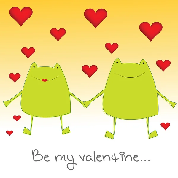 Valentine frogs — Stock Photo, Image