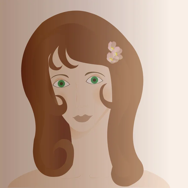 Женский портрет в пастельном цвете — стоковое фото
