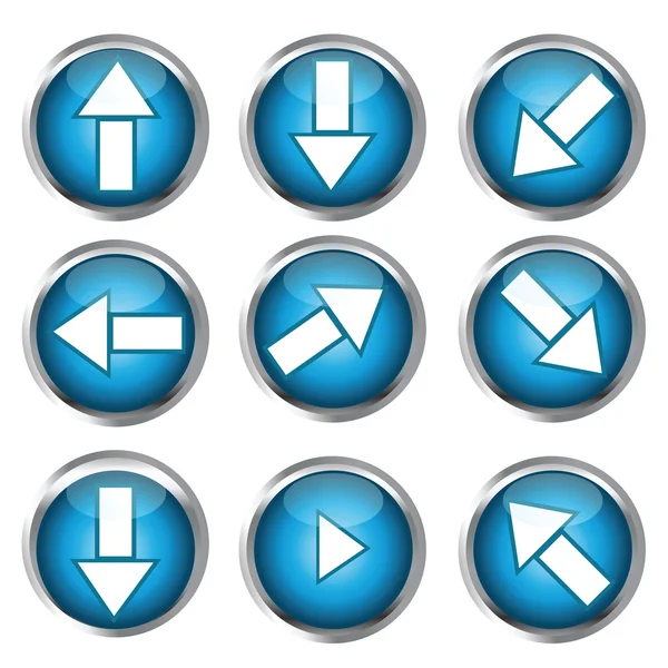 Botones para el diseño web, conjunto de iconos de flecha — Foto de Stock