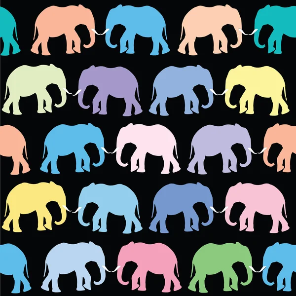 Colored elephants pattern — Stock Photo, Image