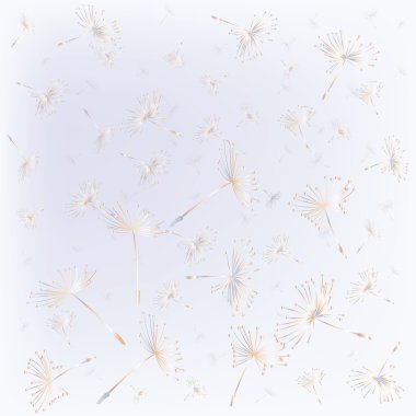 Seamless with dandelion seeds flying clipart