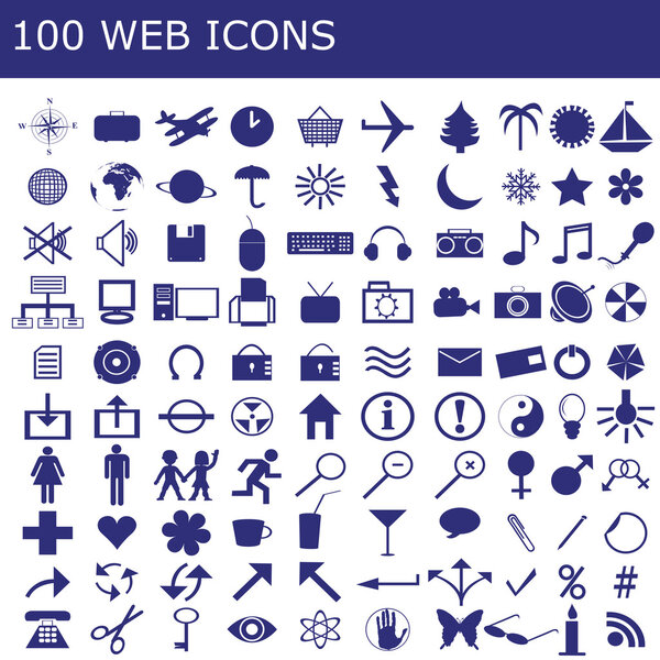 100 icons for web applications