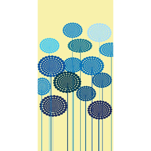 Abstracte blauwe bloemen — Stockfoto