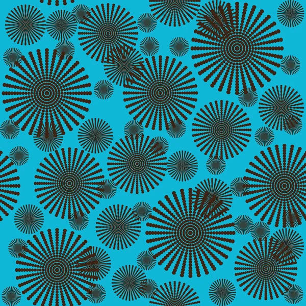 Abstrakt blommor mönster på blå backgro — Stockfoto