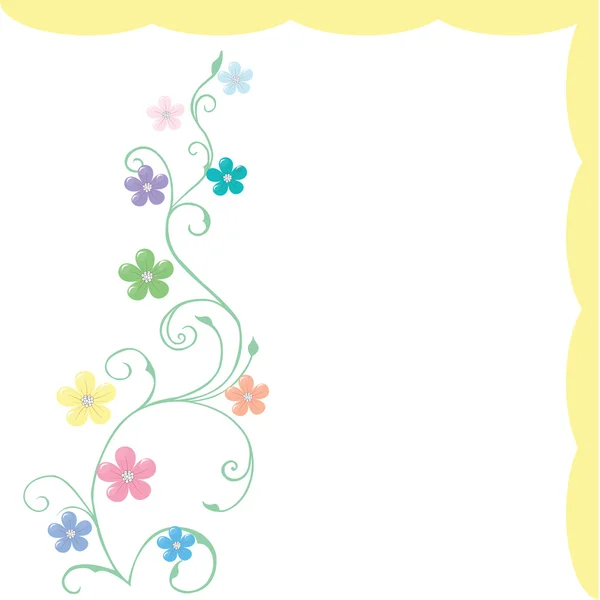 Spring greeting card with delicate flowe — Stock Photo, Image