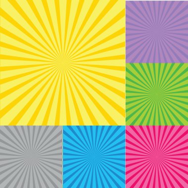 Retro radial background clipart