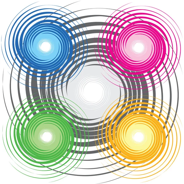 Optischer Effekt, Wirbel in verschiedenen Farben — Stockfoto