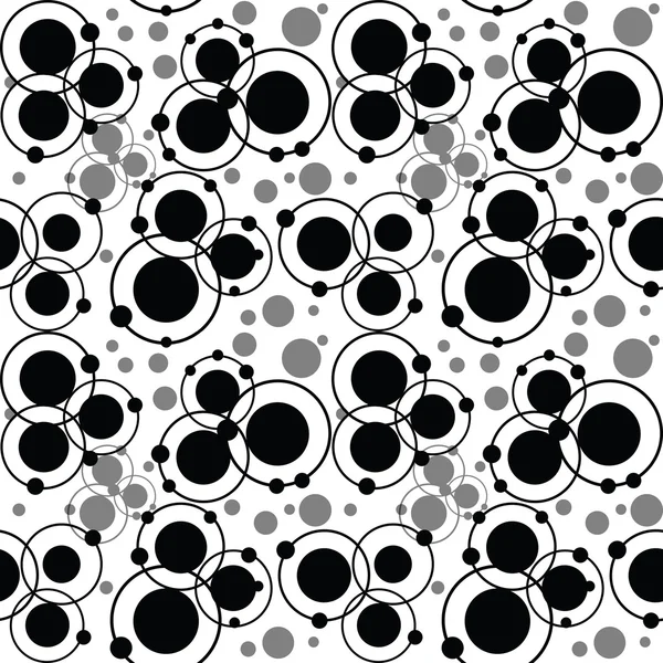 Círculos pretos e pontos padrão — Fotografia de Stock