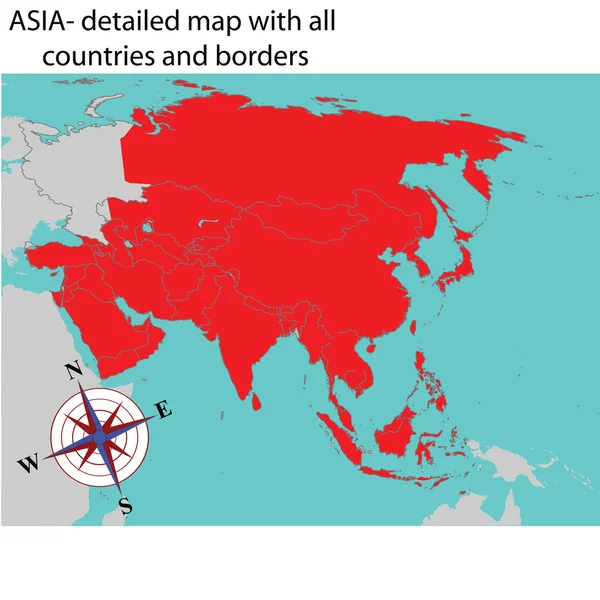 アジア地図 — ストック写真