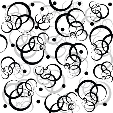 Pattern with black circles clipart