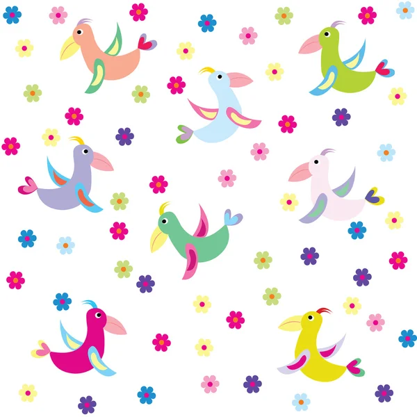 Background with stylized birds — Stock Photo, Image