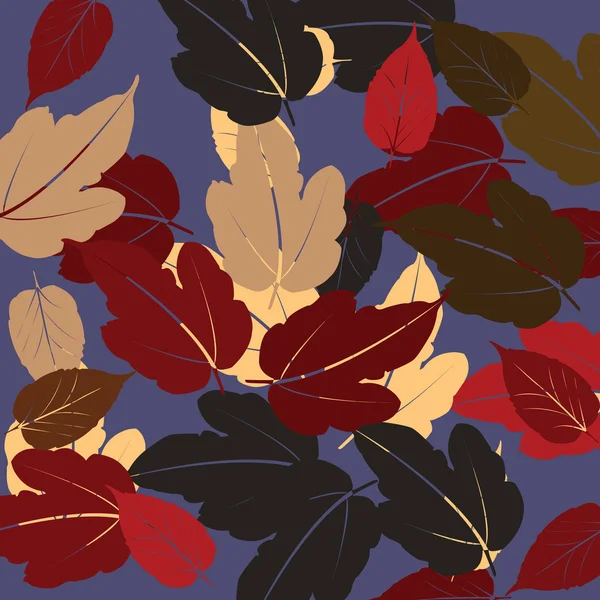 Őszi levelek, a lila háttér — Stock Fotó