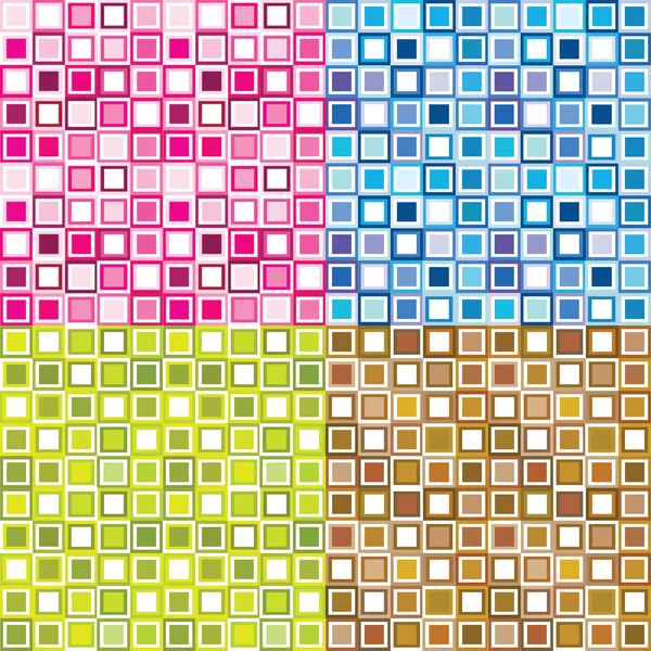 Four pattern in squares — Stock Photo, Image