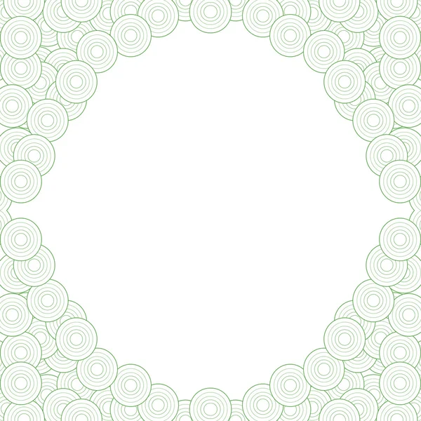 Rahmen mit grünen Kreisen — Stockfoto