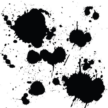 Black ink spots clipart